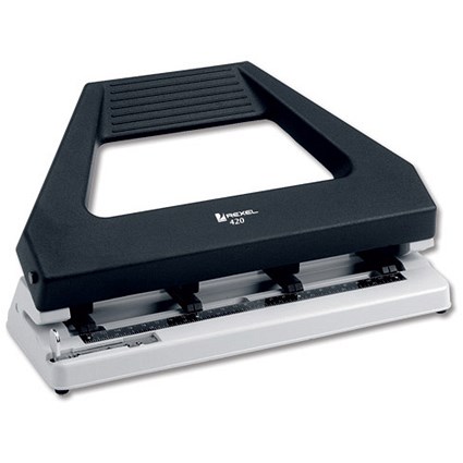 Rexel V430 Hole Punch, Adjustable with 4 Dies, Black, Punch capacity: 30 Sheets