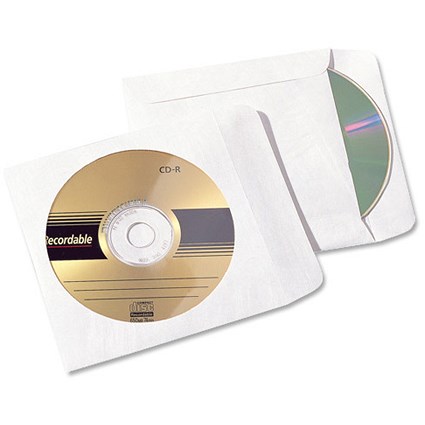 Tyvek CD Sleeve with Window W125xH127mm [Pack 25]