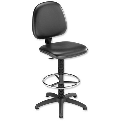 Trexus Fixed High Rise Chair - Medium Back - Black