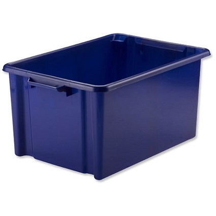Strata Storemaster Jumbo Crate, 48.5 Litre, Blue