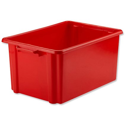 Strata Storemaster Jumbo Crate, 48.5 Litre, Red