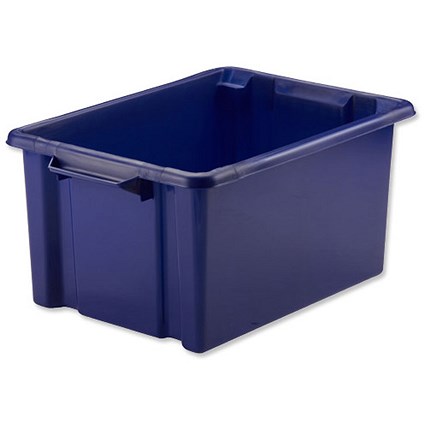 Strata Storemaster Maxi Crate, 32 Litre, Blue