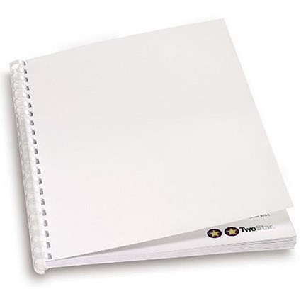 GBC Comb Binding Covers / 220gsm / Matt Silk White / A4 / Pack of 100