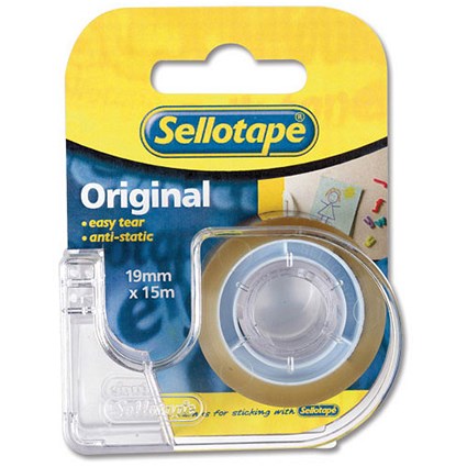 Sellotape Office Original Tape And Dispenser Tape Size 15mx19mm Clear [Pack 6]