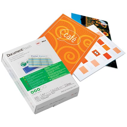 GBC Laminating Pouches, 75x105mm, Medium, 250 Micron, Glossy, Pack of 100