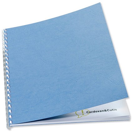 GBC Antelope Binding Covers / 250gsm / A4 / Leathergrain / Blue / Pack of 100