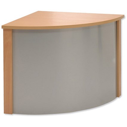 Trexus Reception Corner Desk / 800mm Wide / Beech