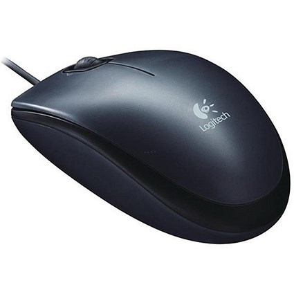 Logitech M100 Mouse / USB / Wired / Optical / 1000dpi / 3-Button / Dark