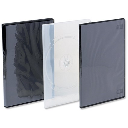 Compucessory DVD Case Slimline Polypropylene for 1 Disk Clear-White Ref CCS55330 [Pack 5]