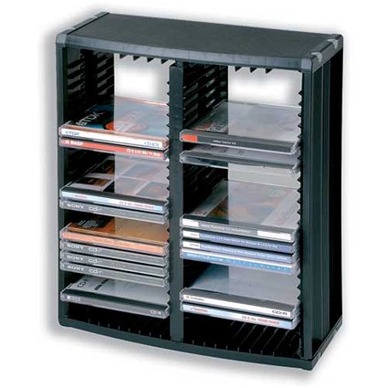 Compucessory CD Storage Tower for 52 Disks W290xD133xH356mm Black Ref CCS55317