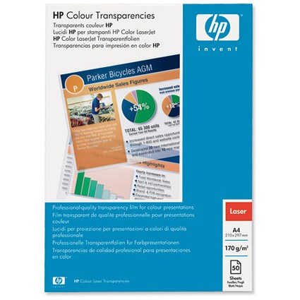 Hewlett Packard [HP] OHP Film Laser Colour Printer [Pack 50]