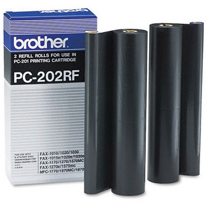 Brother PC202RF Black Fax Ribbon (Twin Pack)