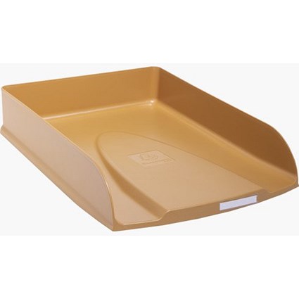 Exacompta NeoDeco Letter Tray 346x255x65mm Copper Gold (Each) -