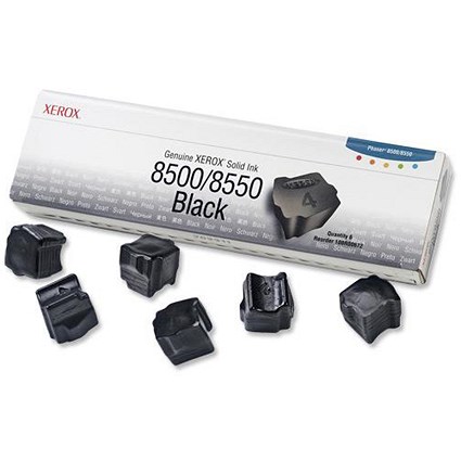 Xerox Phaser 8500/8550 Black Solid Ink Sticks (Pack of 6)