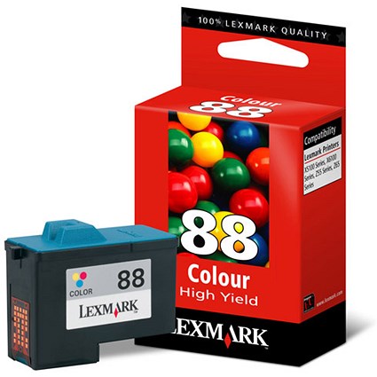 Lexmark Inkjet Print Cartridge No. 88 High Resolution High Yield Colour Ref 18L0000