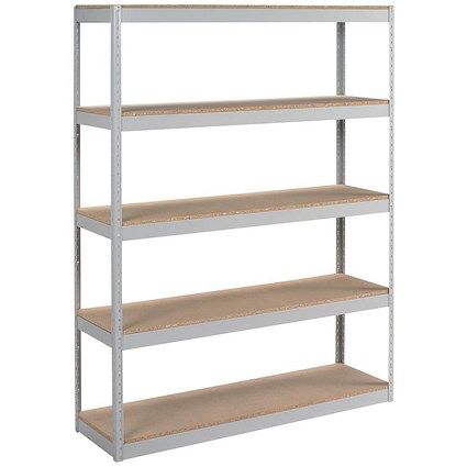 Influx Archive Shelving Unit, Extra Wide, 5 Shelves, 1500mm Wide