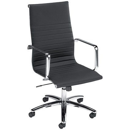 Influx Breeze Executive Leather Armchair - Black