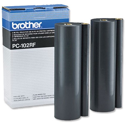 Brother Fax Ribbon Black for 1200P/1700P Ref PC102-RF [Pack 2]