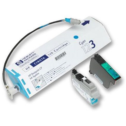 Hewlett Packard [HP] Inkjet System Cartridge 410ml Cyan for DesignJet 2000CP 2500CP 3000CP Ref C1807A