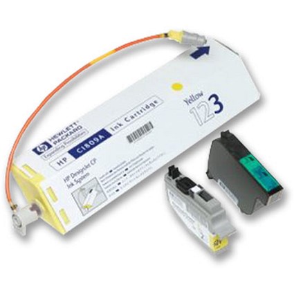 Hewlett Packard [HP] Inkjet System Cartridge 410ml Yellow for DesignJet 2000CP 2500CP 3800CP Ref C1809A