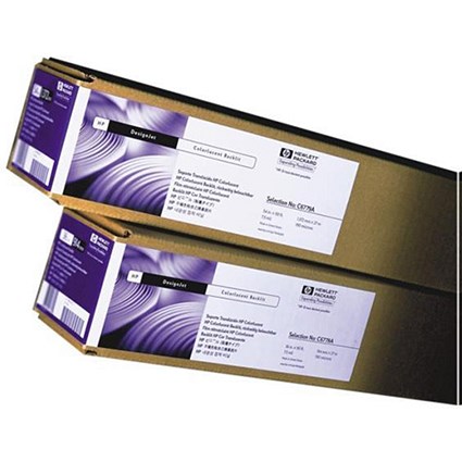 HP DesignJet Special Inkjet Paper Roll / 610mm x 45.7m / White / 90gsm / 24 inch