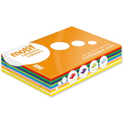 Data Colours A4 Multifunctional Paper - 10 Rainbow Colours - 80gsm - Ream (500 Sheets)