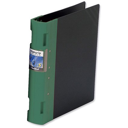 Guildhall GLX Ergogrip Binder / A4 / 4x 2 Prong / 40mm Capacity / Green / Pack of 2