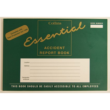 Collins Accident Report Book 20 Pages 210x200mm Green [Pack 5]