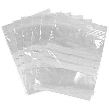 ValueX Grip Bags Write On 40mu 88x114mm Clear (Pack 1000) - 590123