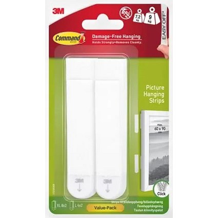 Command Small Picture Hanging Strips, White, 4-Pairs (17202-ES Command Small Picture Hanging Strips, White, 4-Pairs (17202-ES