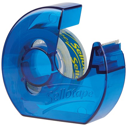 Sellotape Super Clear Tape and Dispenser 18mm x 15m (Pack 6) -