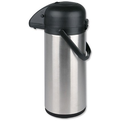 CaterX Vacuum Air Pot Capacity with Push-button Top Dispensing 1.9 Litres Stainless Steel