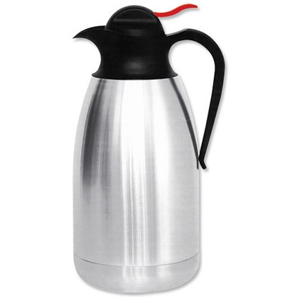 CaterX Vacuum Jug Airtight with Trigger-action Pour Capacity 1 Litre Stainless Steel