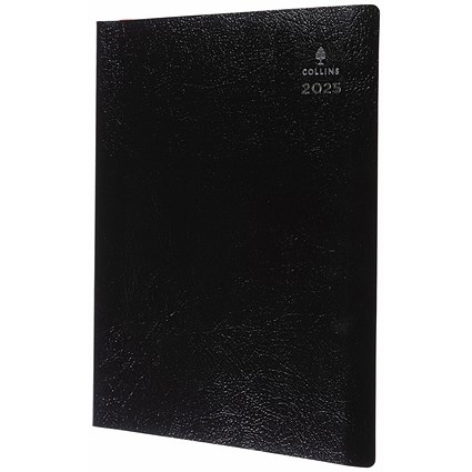 Collins A4 Leadership Appointments Diary, Week To View, Black, 2025