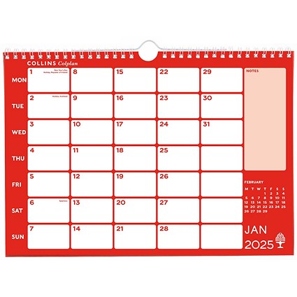 Collins Colplan Memo Calendar A4 2025 CMCA4-25-