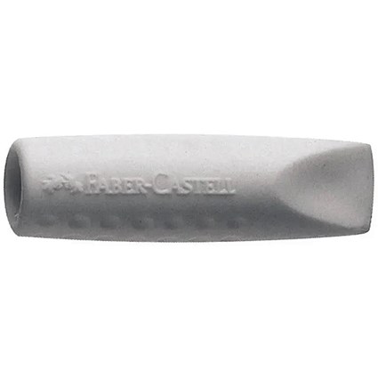Faber-Castell Grip 2001 Eraser Cap, Grey, Pack of 24