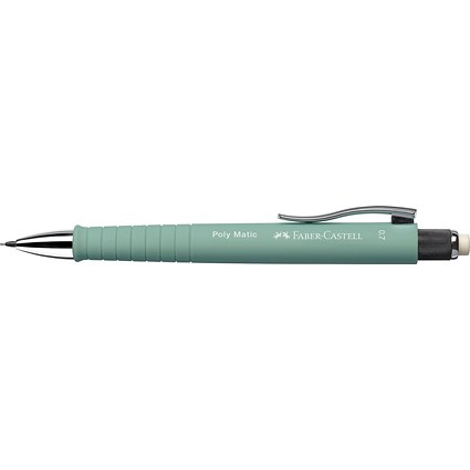 Faber-Castell Poly Matic Mechanical Pencil, 0.7mm, Mint Green, Pack of 5