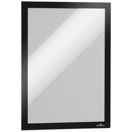 Durable Duraframe Self Adhesive Signage Frame, A4, Black