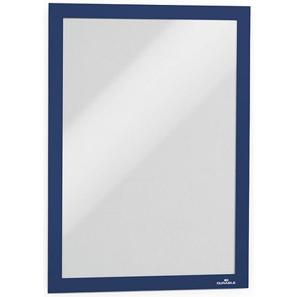 Durable Duraframe Self Adhesive Signage Frame, A4, Blue Durable Duraframe Self Adhesive Signage Frame, A4, Blue