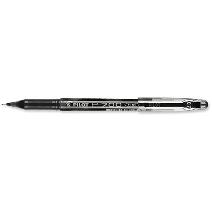 Pilot P700 Gel Rollerball Pen / Needle / Black / Pack of 12