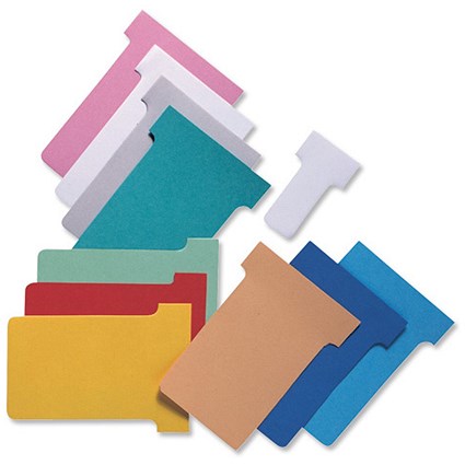Nobo T-Cards Tab Top 15mm W60x Bottom W48.5x Full H85mm Size 2 Dark Green Ref 32938903 [Pack 100]