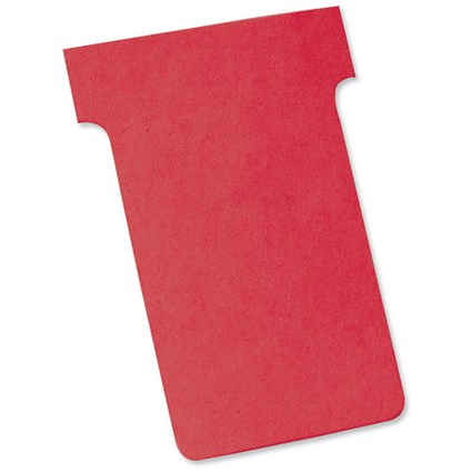 Nobo T-Cards 160gsm Tab Top 15mm W60x Bottom W48.5x Full H85mm Size 2 Ref 2002003 [Pack 100]