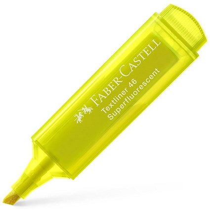 Faber-Castell Textliner 46 Highlighter, Yellow, Pack of 10