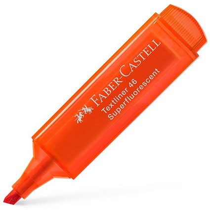 Faber-Castell Textliner 46 Highlighter, Orange, Pack of 10
