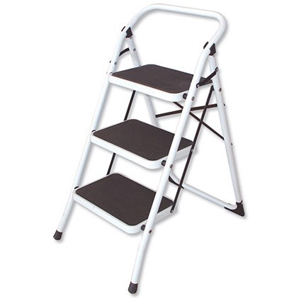 RelX Universal Folding Ladder 3 Step Steel with Rubber Treads Ref 176378