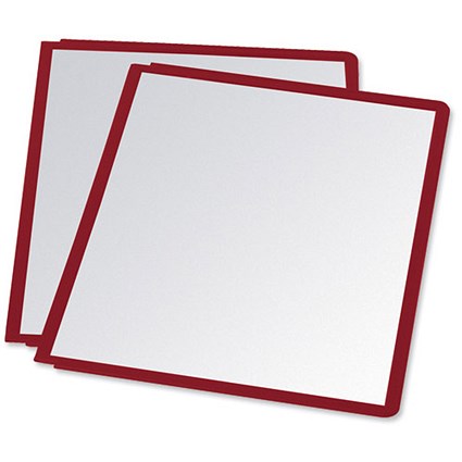 Durable Sherpa Display Panel Clear with Coloured Flexible Frame A4 Red [Pack 10]