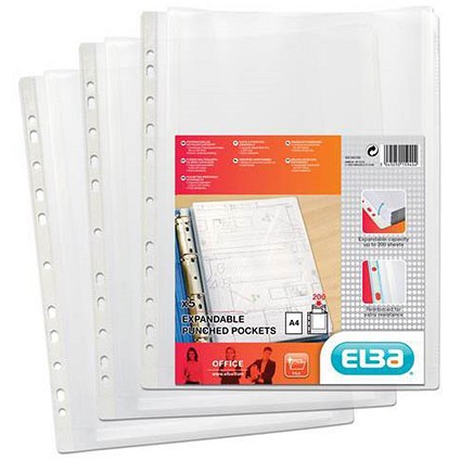Elba A4 Heavy-duty Expanding Pockets - Pack of 5
