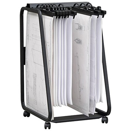 Arnos Hang-A-Plan Premium Front Load Trolley without Shelf - Small - A1 to A2