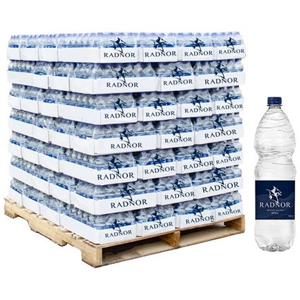 Radnor Hills Still Water, Plastic Bottles, 1.5 Litres, Pallet (52 Packs of 12 Bottles)