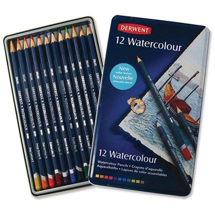 Derwent Watercolour Pencils Assorted Colours [Pack 12]